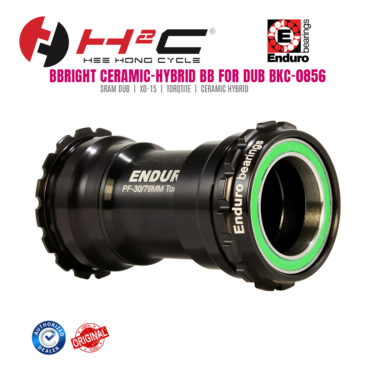 ENDURO BBRIGHT DUB 30 XD-15 BKC-856 Bottom Bracket